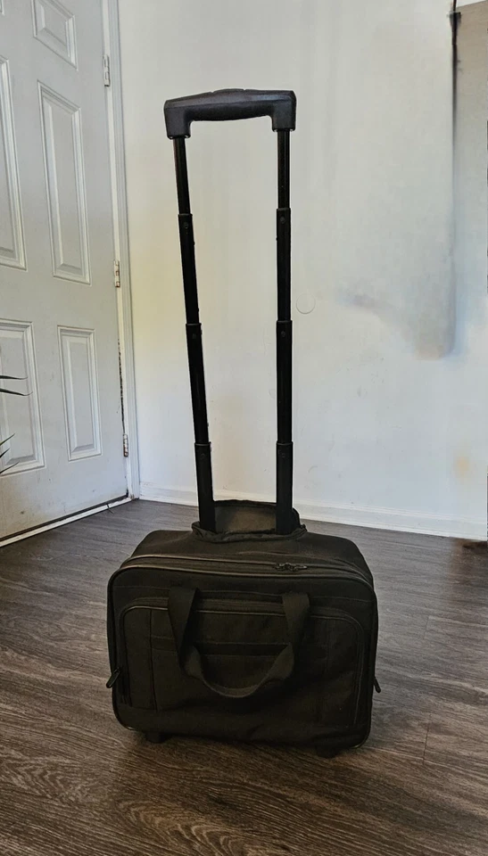 Hartmann Black Nylon 16" Wheeled Carry On Rolling Business Briefcase. - Image 1 of 4