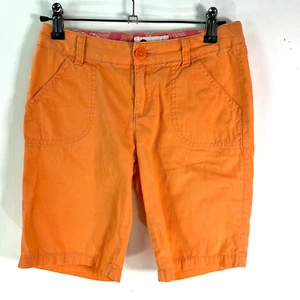 So Girls Bermuda Shorts Size 12 Slash Pockets Orange Cotton - Picture 1 of 4