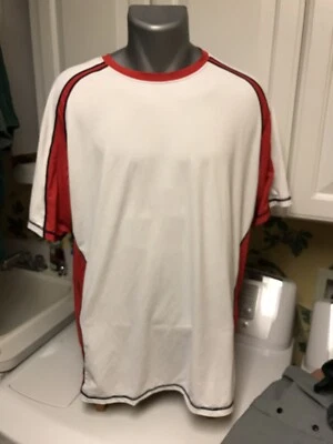Sperry White Red Blue Men's Active Wear Shirt with Zip Pocket Sz XL Poly Spandex - Image 1 of 4