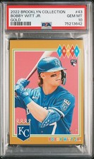 2022 Topps Brooklyn Collection Bobby Witt Jr. #43 Gold /50 Rookie RC PSA 10
