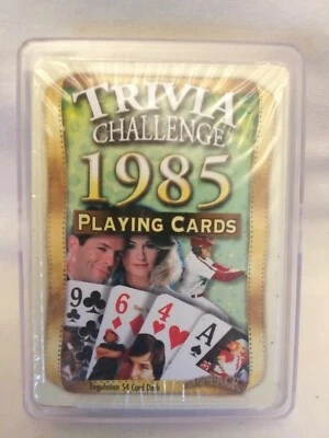 1984 Trivia Challenge ~ 54 Playing Cards Deck Birthday Gift ~ New in Case - Image 1 of 4