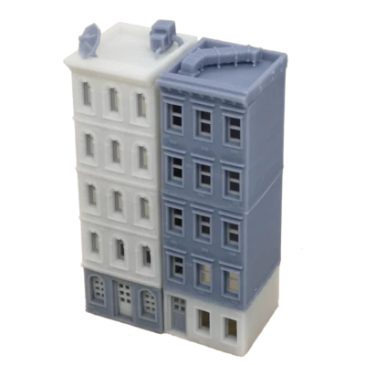 Outland Models Railroad Scenery Downtown Apartment Set White Grey N Scale 1:160 - Image 1 of 4