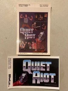 Vintage 1984 Quiet Riot Set of 2 Hit Parade Mini-Poster Stickers - Unused - Picture 1 of 1