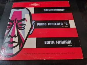 Edith Farnadi - Rachmaninoff: Concerto #2 In C Minor VG+ DG Mono LP Record 1953 - Picture 1 of 5