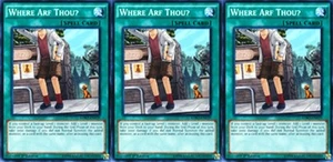 Where Arf Thou? 1st X 3 YUGIOH LDK2-ENK29 / SDCL Normal Spell Card - Picture 1 of 1
