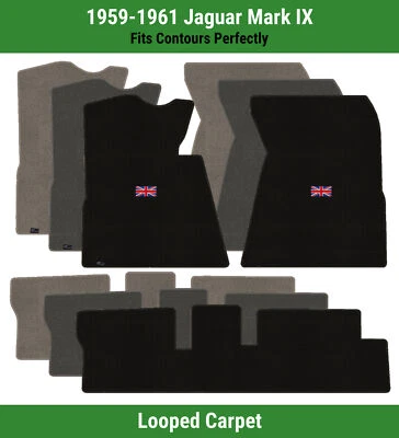 Lloyd Classic Loop Front & Rear Mats for '59-61 Jaguar Mark IX w/British Flag - Image 1 of 4