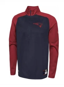 New Era Men's Large NFL New England Patriots 2-Tone Half-Zip Pullover Shirt - Picture 1 of 2