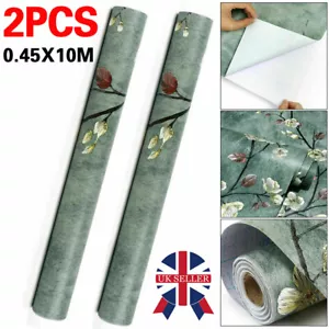 20M Flower Self-Adhesive Stickers Room Bedroom Wallpaper Contact Wall Sticker UK - Picture 1 of 11