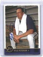 Kyle Peterson Signed In Person Auto 1999 Just #123 Brewers Louisville Riverbats