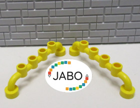 (F11/8/2) LEGO 2x 6140 Fence / Barrier Yellow 6393 7898 10128 4990 6199