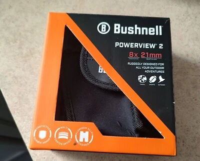 BUSHNELL POWERVIEW 2 8x 21mm Binoculars. New - Image 1 of 4