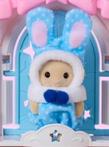 Sylvanian Families 40th Limited Milk Rabbit Baby Colorful Bunny Costume Rare JPN - Picture 1 of 8