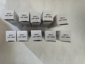 10 Pieces JDE11 Q500/CLR/MC 500 Watt E11 Base 120 Volt Minican Lamp - Picture 1 of 2