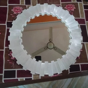 Round Selenite Decorative Mirror with Luxurious Look Selenite Bathroom Mirror - Picture 1 of 4