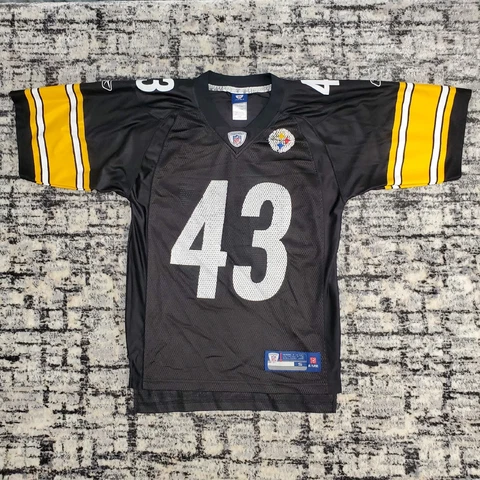 Vintage Pittsburgh Steelers Football Jersey #34 Troy Polamalu Reebok NFL S 2000s Cover