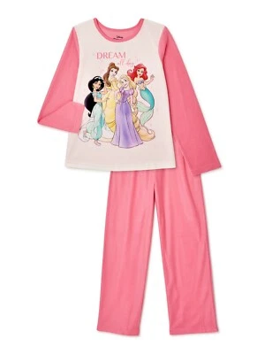 DISNEY PRINCESA NIÑAS TALLA 6/6X FRANELA 2 PIEZAS PIJAMA SUEÑO TODO EL DÍA NUEVO CON ETIQUETAS NUEVO Foto 1 de 3
