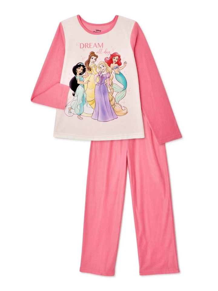 DISNEY PRINCESA NIÑAS TALLA 6/6X FRANELA 2 PIEZAS PIJAMA SUEÑO TODO EL DÍA NUEVO CON ETIQUETAS NUEVO Foto 1 de 3