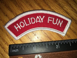 Girl Scout/Boy Scout Patch Rocker - HOLIDAY FUN - New - Nice! - Qty 1 - Picture 1 of 1
