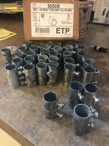 38 - ETP # 5050S 1/2" SET SCHRAUBENKUPPLUNGEN für EMT-ROHR ~ NEU BOX - Bild 1 von 1