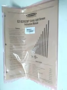 Banner 113968 EZ-SCREEN Sicherheitslicht Bildschirm Handbuch (Kit & Komponenten verkauft Sep.) - Bild 1 von 3