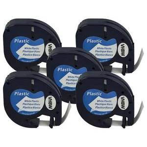 5 Cartouche à ruban plastique remplace Dymo S0721660 91221 noirblanc - Photo 1/9