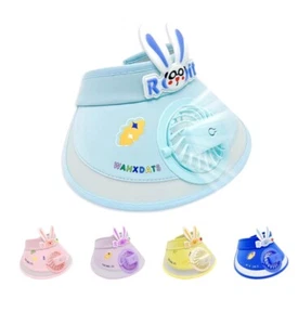 Cappello da Sole Estivo da Esterno con Ventaglio Cappello Bambini Ricaricabile Regolabile Ventilatore Bambini - Foto 1 di 27