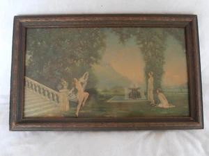 Antique Framed Print Spirit of Youth Robert R Atkinson Fox Garden Fairy Nymph - Picture 1 of 7