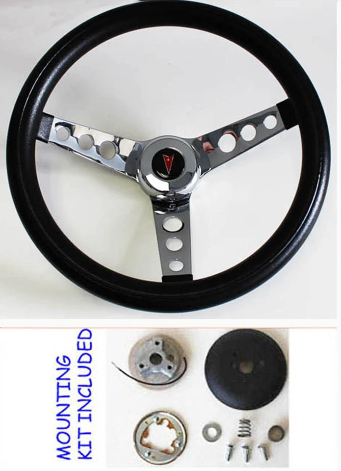 Pontiac Firebird Trans Am LeMans Grant Steering Wheel Black 13 1/2" - Image 1 of 4