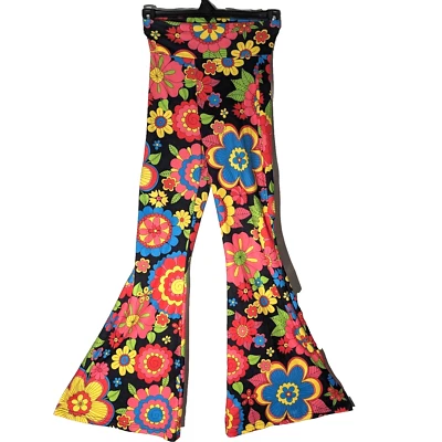 Deerose Women's S High Waist Stretch Bell Bottom Slim-Fit Flare Leg Hippie Pants - Image 1 of 4