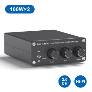 Fosi Audio TB10A Stereo Receiver Amplifier Hi-Fi Class D Integrated Amp 200W - Picture 1 of 6