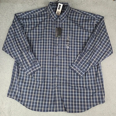 Van Heusen Shirt Men’s Size 3XLT Big Tall Checks  Wrinkle Free Long Sleeve NWT - Image 1 of 4