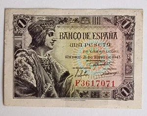 BILLET 1 PESETA - ESPAGNE 1943 - Foto 1 di 2