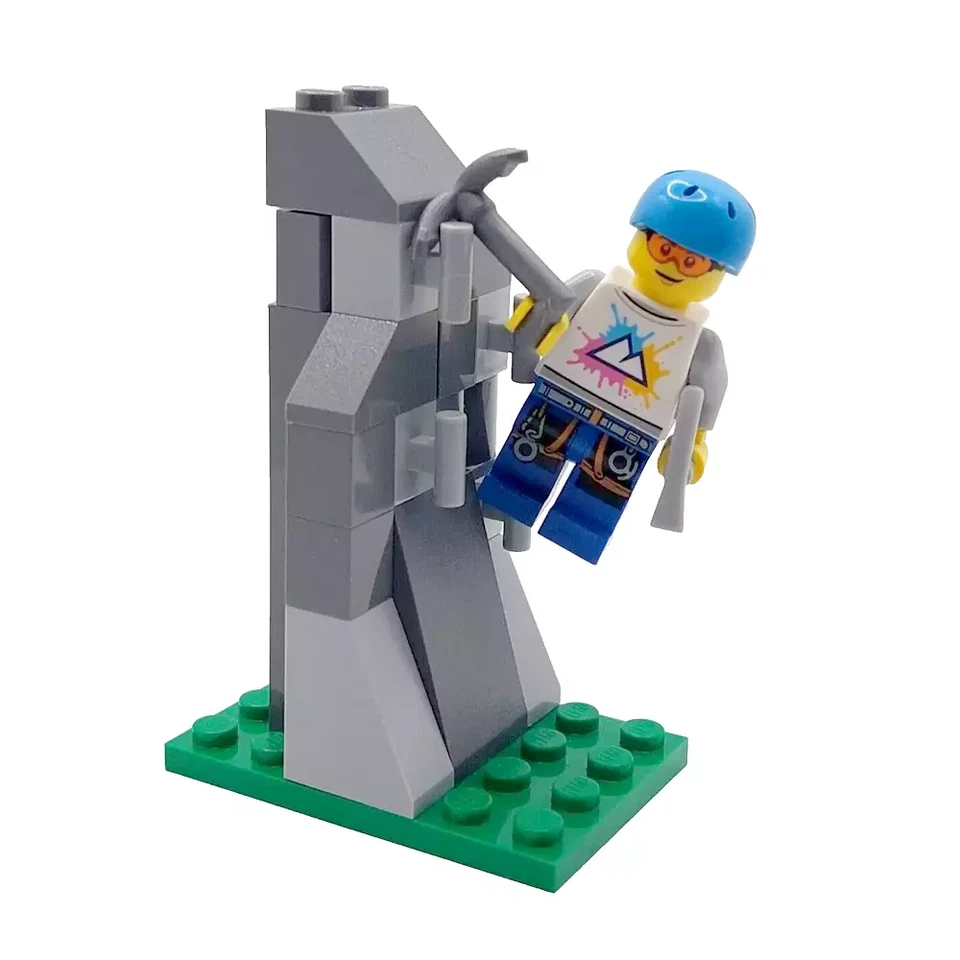 Original LEGO Escalador Regalo Montaña Escalada Rappel Masculino Minifigura Día del Padre Foto 1 de 4