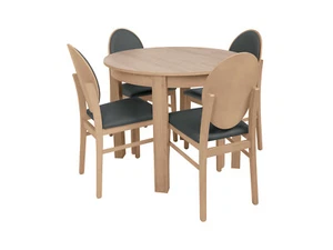 Small functional round table in oak Riviera, extending to 195cm, high quality! - Picture 1 of 9