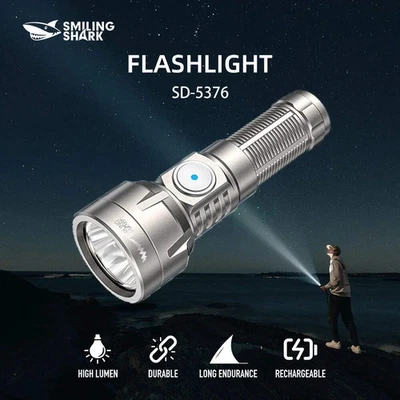 Smiling Shark SD-5376-1 LED Flashlight Rechargeable Super Bright Handheld - Image 1 of 4
