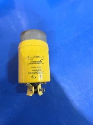 Hubbell HBL26419 60A 600V 3 Pole 4 Wire Power Plug - (works W/ Hbl26418) - Image 1 of 4