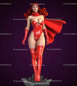 Sexy Traje Clásico Wanda Bruja Escarlata! ¡Impreso en 3D! ¡Pintado o sin pintar! - Imagen 1 de 14