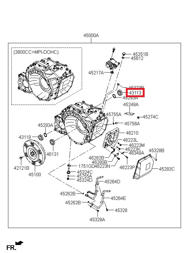 Aceite de sello genuino/OEM 4311924020 para Hyundai Veracruz 06 Foto 1 de 1