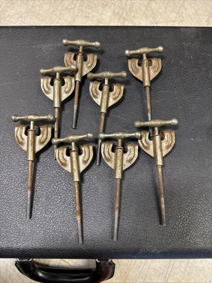 8x Slingerland Radio King 40s 50s Vintage Drum Set Bass Drum T-Rods & Claws 1953 - Image 1 of 3