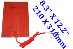 8.3" X 12.2" 210 X 310mm 18V 250W w/ 3M w/ PT100 Sensor 3D Printer Pad Heater - Picture 1 of 11