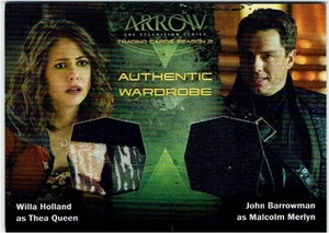 Arrow Season 2 Costume Wardrobe Card DM1 Thea Queen & Malcolm Merlyn VARIANT - Picture 1 of 2