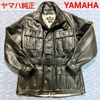 Yamaha Motorcycle Jacket Sr20Th Anniversary Car Coat M Cowhide Leather Riders - Image 1 of 4