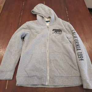 Old Navy Kapuzenpullover mit Fellfutter und durchgehendem Reißverschluss Jugend XL grau - Bild 1 von 6