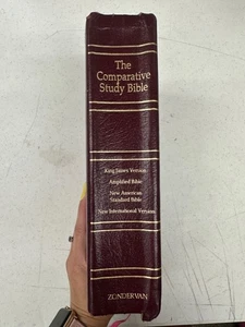 Comparative Study Bible KJV Amplified Bonded Leather 1984 Zondervan Soft Cover - Picture 1 of 7