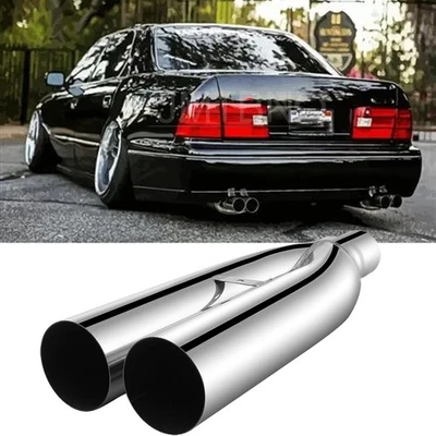 2.5" In 3'' Out 19'' Blast Pipes Exhaust Tips Stainless For Lexus LS400 LS430 - Image 1 of 4