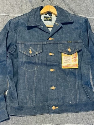 Начало 1970-х мертвый запас Wrangler куртка 127 Mj новый старый запас индиго с ярлыками!! - Изображение 1 из 4