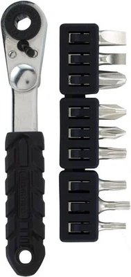 Great Neck 51063 Mini Ratchet and Bit Set, 10-Piece 1/4 inch Drive  New - Image 1 of 4