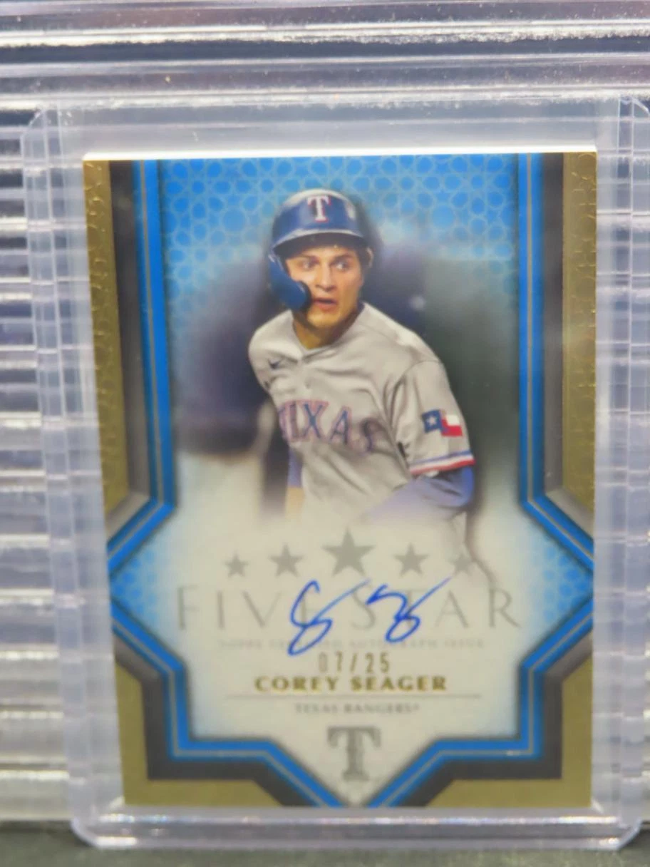 2023 Topps Five Star Corey Seager Blue Auto #07/25 Texas Rangers