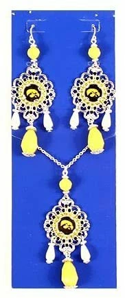 Iowa Hawkeyes Baroque Necklace and Earring Set Cover