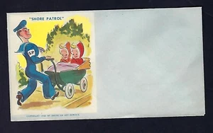 Ejército humorístico de colección 1942, sobre militar, "Shore Patrol" efímero - Imagen 1 de 2